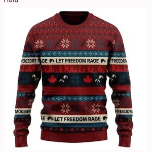 The Handmaids Tale Let Freedom Rage Ugly Christmas Sweater Mens Size XL